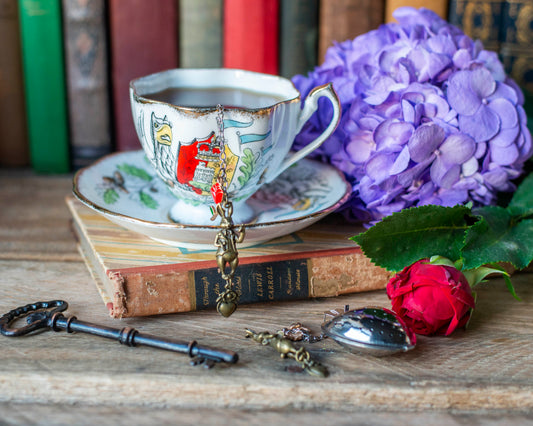 Alice in Wonderland Tea Infuser - White Rabbit Design | Bronze or Silver Option